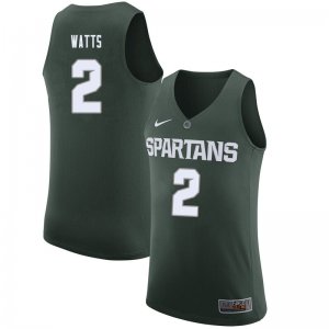 Men Michigan State Spartans NCAA #2 Mark Watts Green Authentic Nike Stitched College Basketball Jersey EB32B20NO
